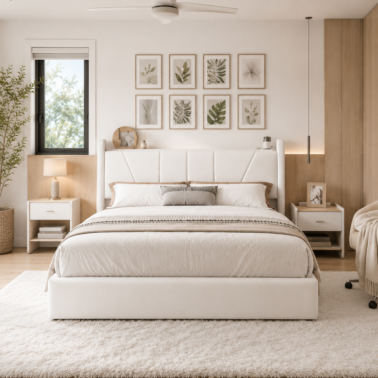 Lit coffre rembourré 140x200 160x200 180x200, ports USB — Coffrelia Novia