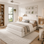 Lit coffre rembourré 160x200, ports USB — Coffrelia Novia