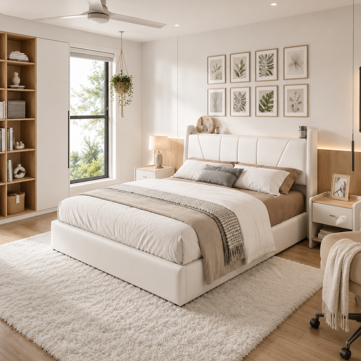 Lit coffre rembourré 140x200 160x200 180x200, ports USB — Coffrelia Novia